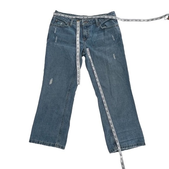 Aeropostale Women’s Distressed Wide Leg Crop Jeans Size 7:8 - Picture 4 of 4